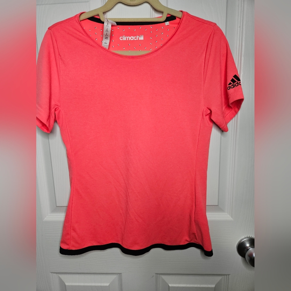 Adidas Women's Climachill Bright Pink Top